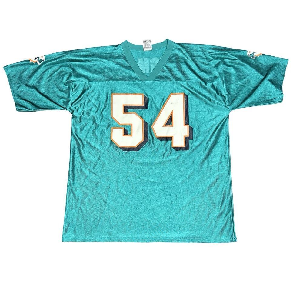 Vintage Miami Dolphins Zach Thomas #54 NFL Jersey Men’s XL Aqua Football Used